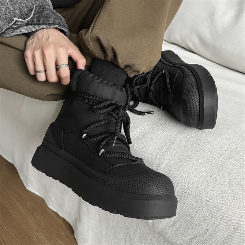Sepatu Bot Salju Pria Desainer - Leather Work Boots ulasan dan harga