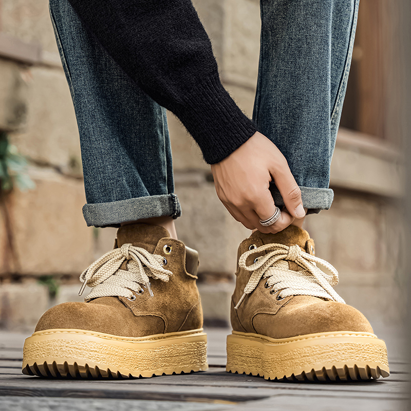Sepatu bot pria berbahan suede - Leather Work Boots ulasan dan harga
