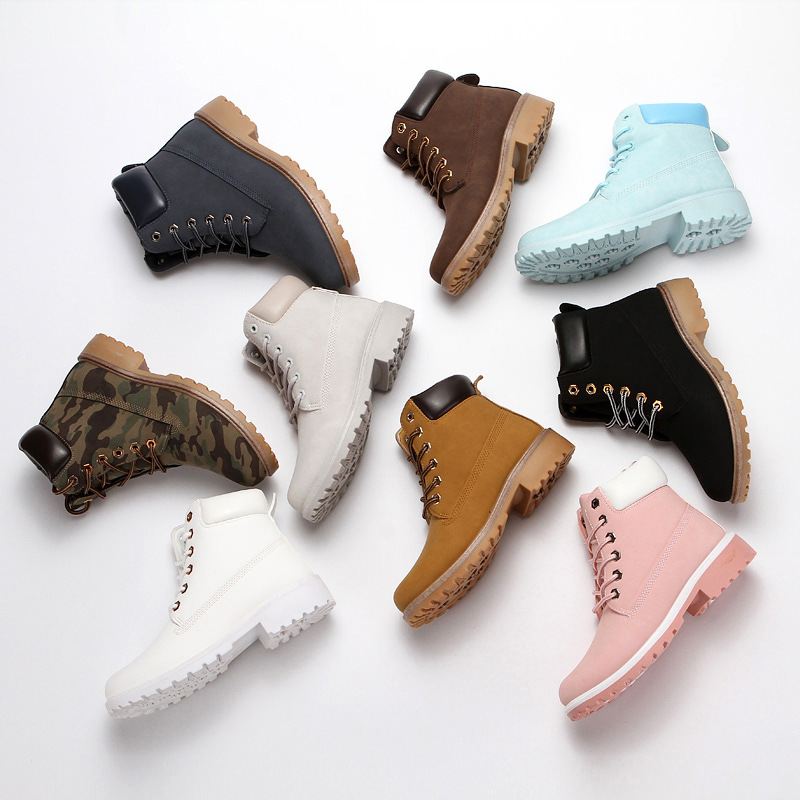 Sepatu Bot Platform Wanita Uju - Leather Work Women Shoes ulasan dan harga