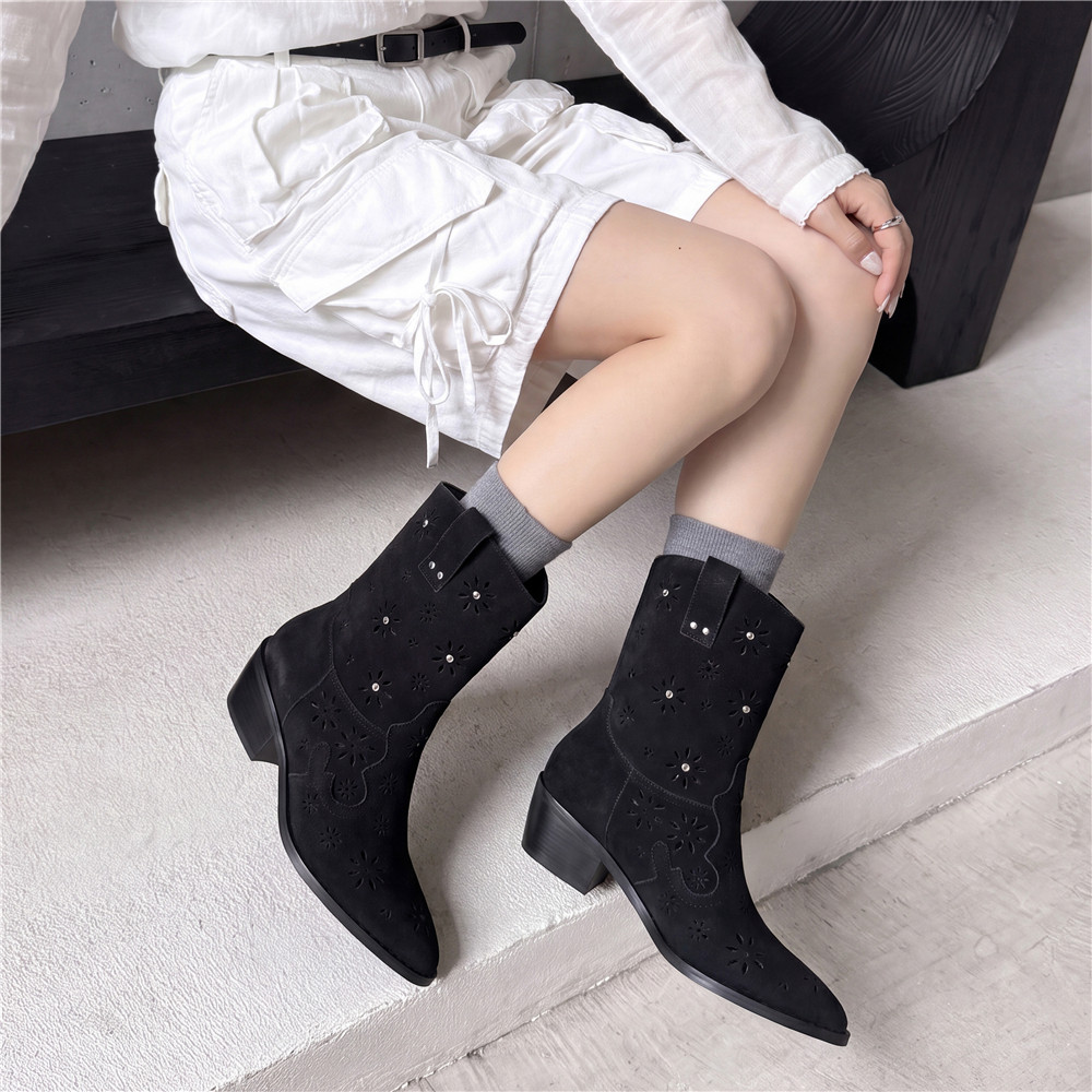 Sepatu Boots Wanita MILI-MIYA  - Leather Work Outfit ulasan dan harga