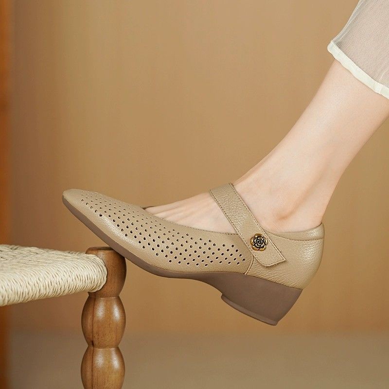 Sepatu Wanita Musim Panas Kuli - Leather Work Outfit ulasan dan harga