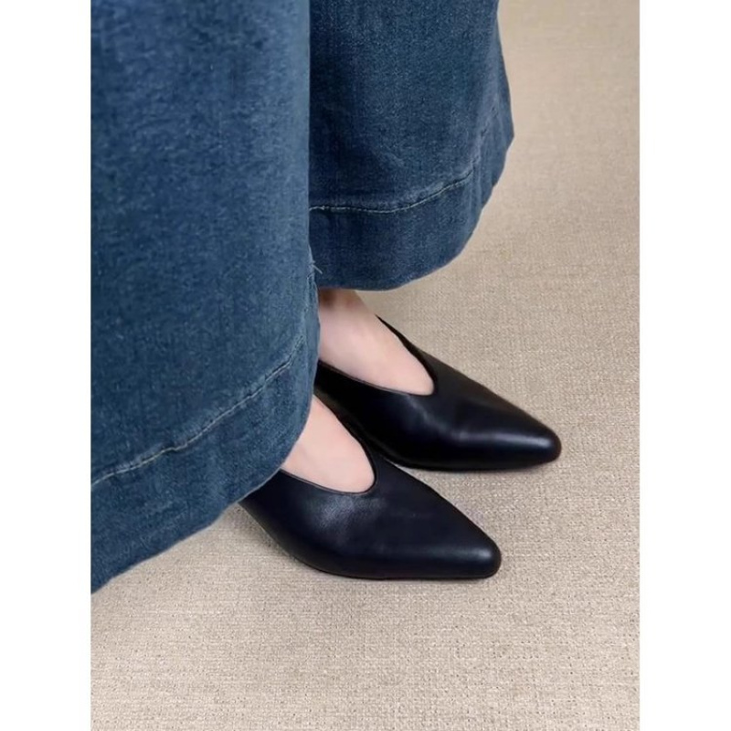 Sepatu Hak Tebal Ujung Lancip  - Leather Work Dress ulasan dan harga