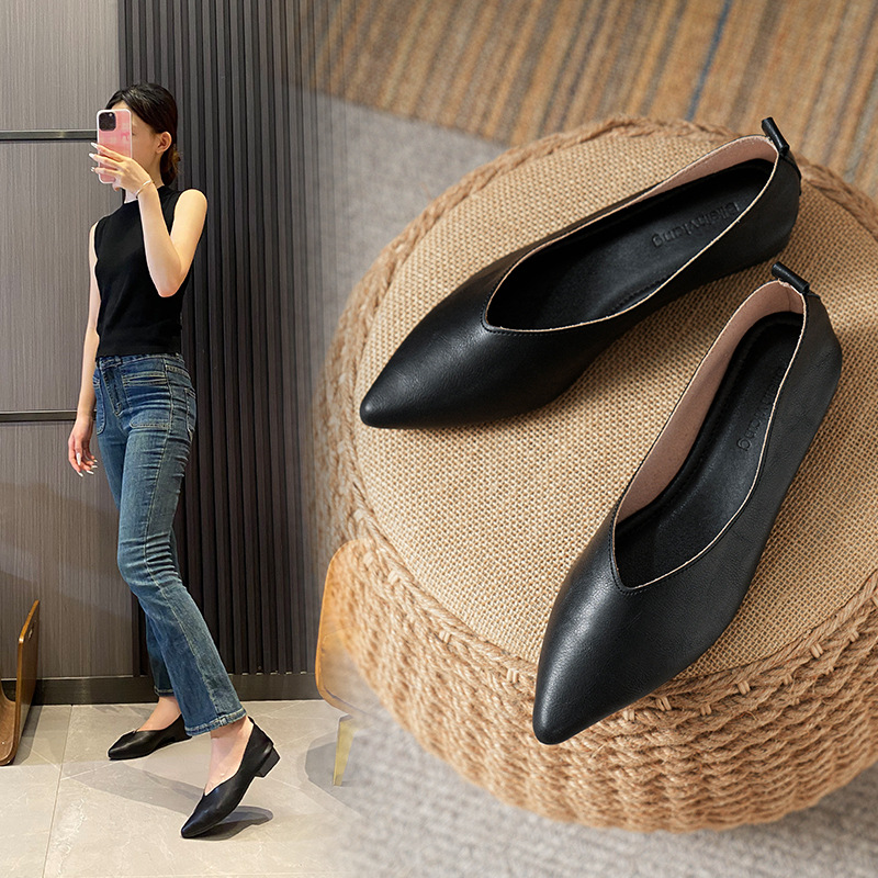 Sepatu Kerja Kulit Lembut Mode - Leather Work Women Shoes ulasan dan harga