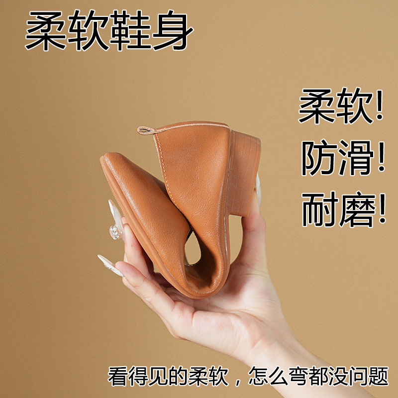 Sepatu Kerja Kulit Lembut Mode - Leather Work Women Shoes ulasan dan harga