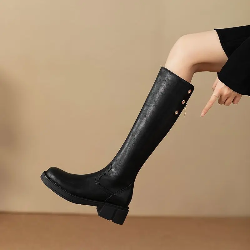 Sepatu Bot Wanita Musim Gugur  - Leather Work Boots ulasan dan harga
